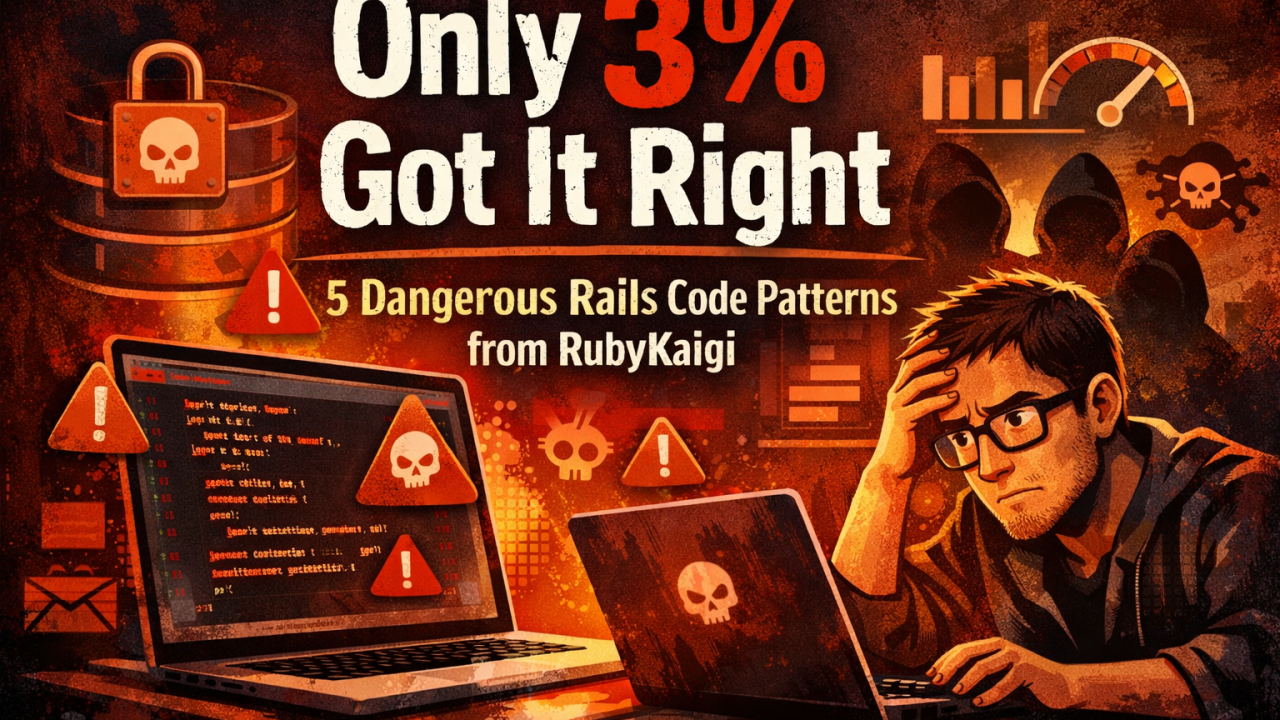 Only 3% Got It Right: 5 Dangerous Ruby on Rails Code Patterns from RubyKaigi