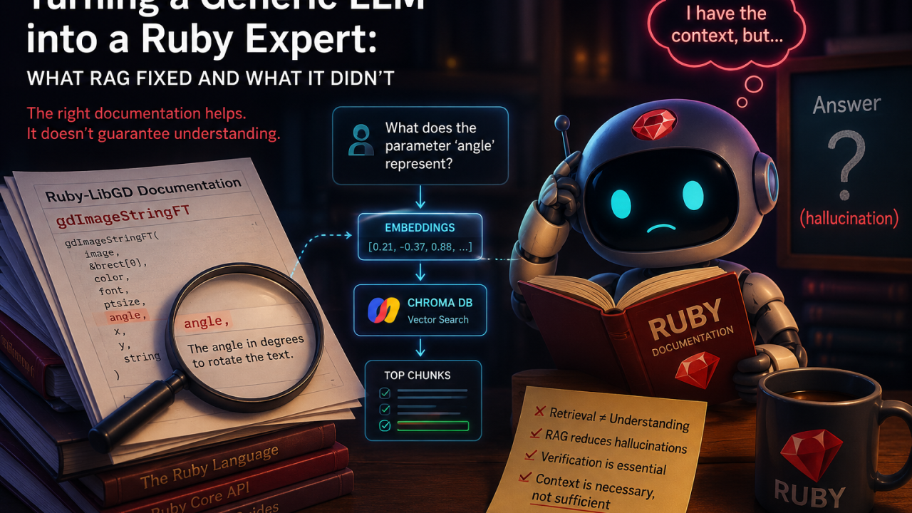 Turning a Generic LLM into a Ruby Expert: What RAG Fixed and What It Didn't